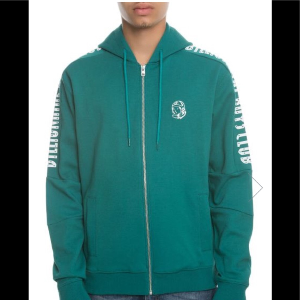 Billionaire boys club teal green hoodie zip up